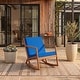 preview thumbnail 6 of 89, SAFAVIEH Outdoor Patio Furniture Vernon Rocking Chair w/ Cushion - 25.6" W x 37.7" D x 30.7" H