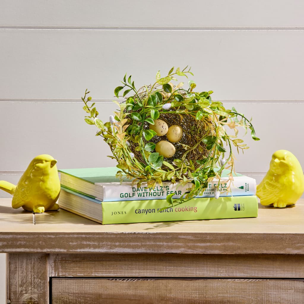 7" Pussywillow Nest With Eggs