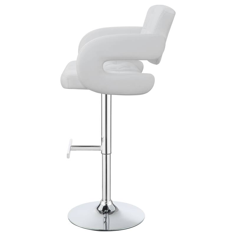 Brandi Adjustable Height Upholstered Tufted Bar Stool