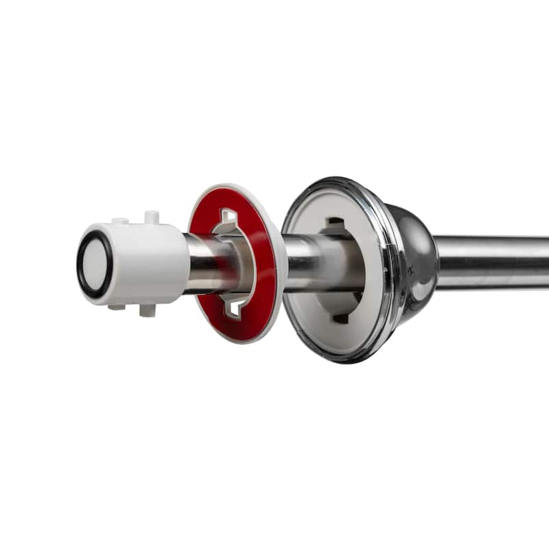 Croydex Stick N Lock Shower Curtain Rod, No-Drill Installation, Extending from 48in-86in, Chrome