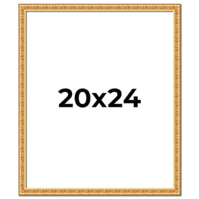 20x24 Frame Gold Real Wood Picture Frame Width 1 inches | Interior