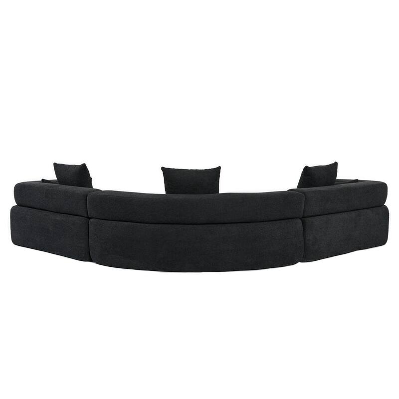 4-Seat Living Room Oversized Upholstered Curved Modular Combination Sofa