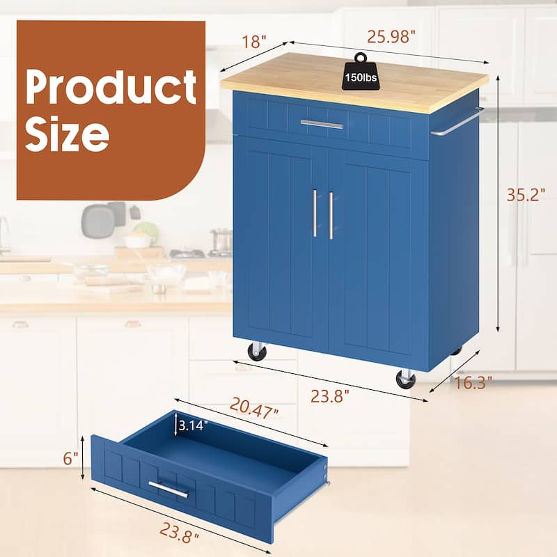 Futzca Storage Kitchen Island Cart