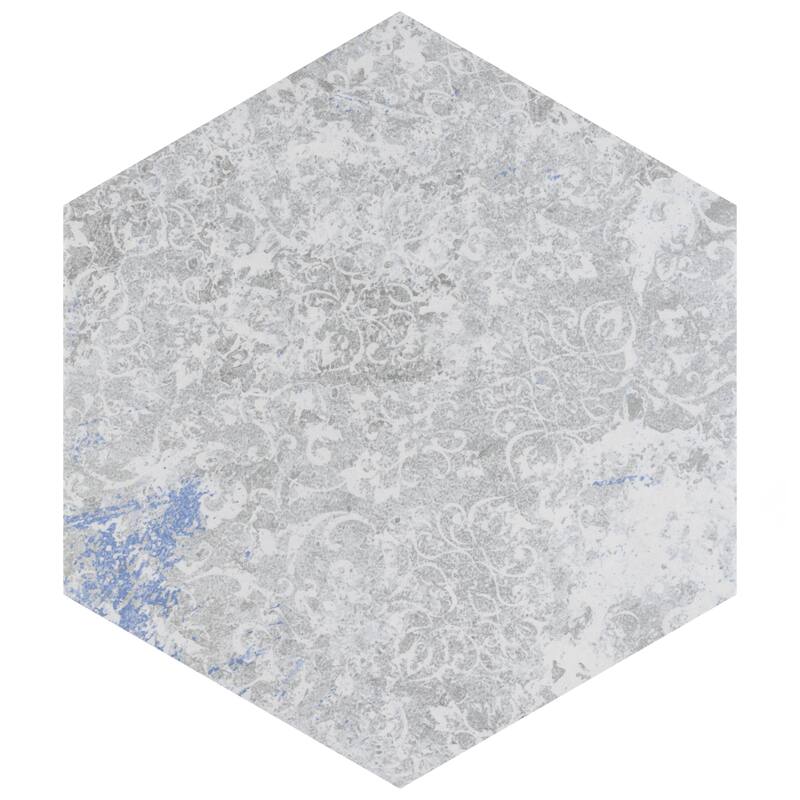 Merola Tile Emotion Hex Grey 9-7/8" x 11-1/4" Porcelain Floor and Wall Tile