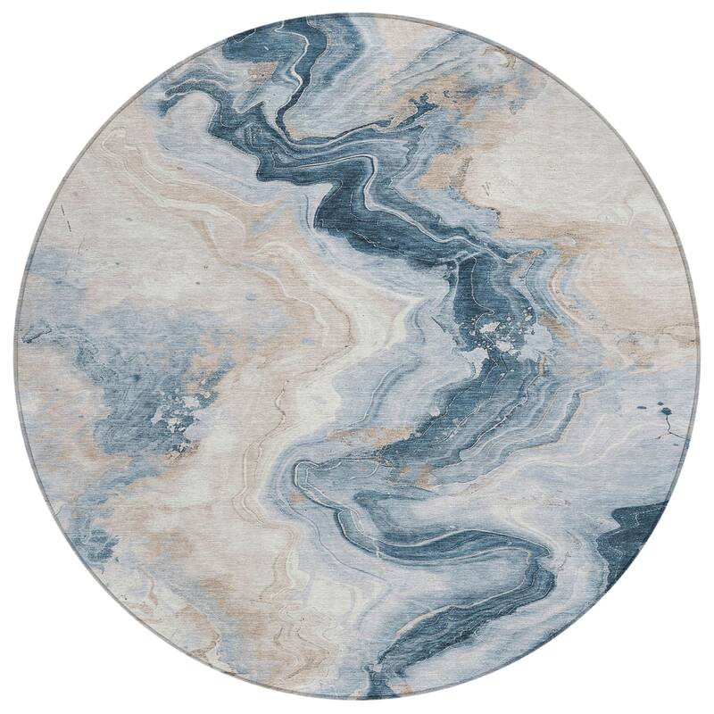 HomeRoots Abstract Transitional Rectangle Outdoor Rug