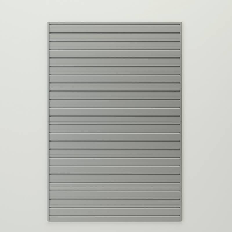 24 Square Feet Slatwall Panel Pack - Silver