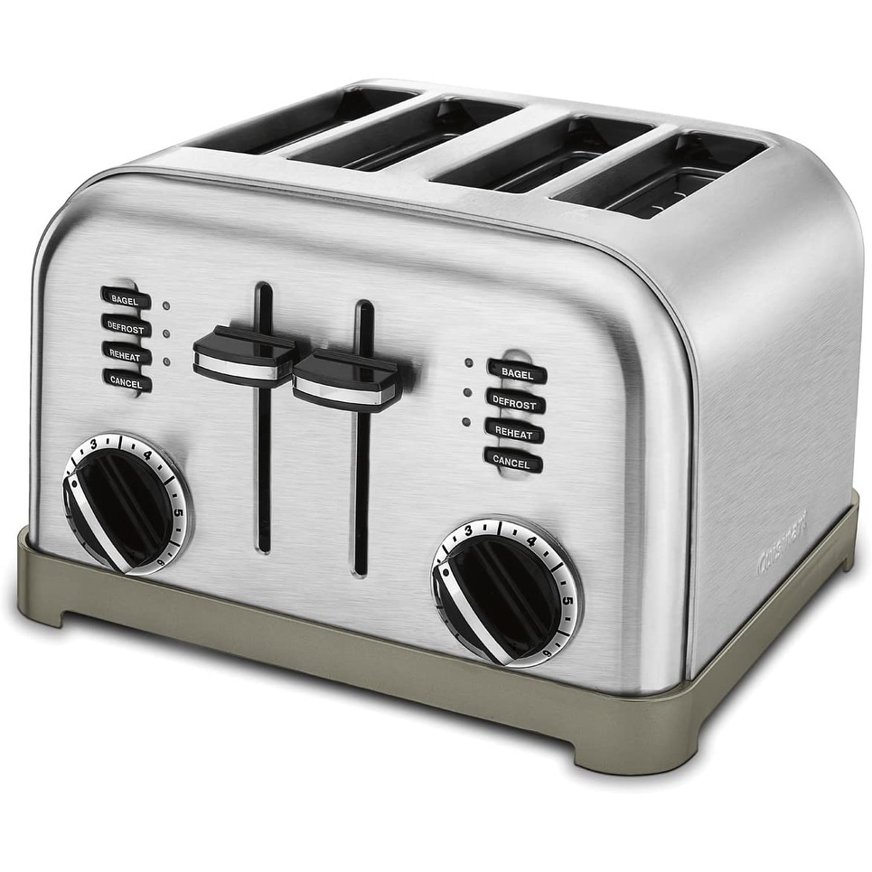 Cuisinart CPT-180P1 Metal Classic 4-Slice toaster, Brushed Stainless - 11.15 x 10.65 x 7.5 inches