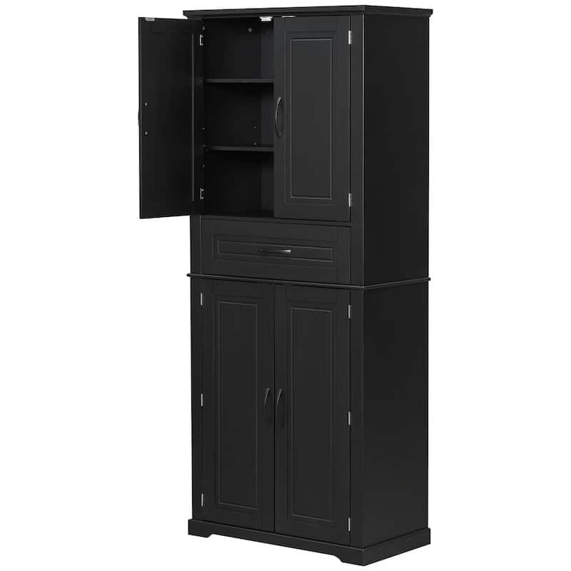 Christopher Knight Home - Whitmore Tall Bathroom Storage Cabinet with Adjustable Shelves and Multi-Functional Design