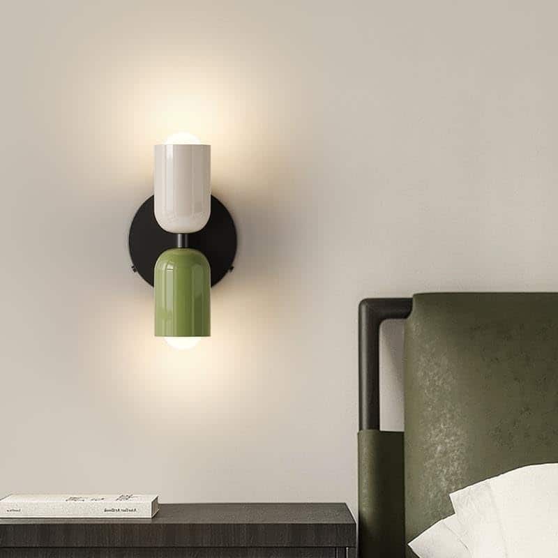 Led wall light green & white vanity light metal bedroom light