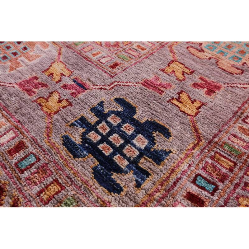 Golden Nile Turkmen Ersari Handmade Wool Rug - 8' 1" X 9' 6"