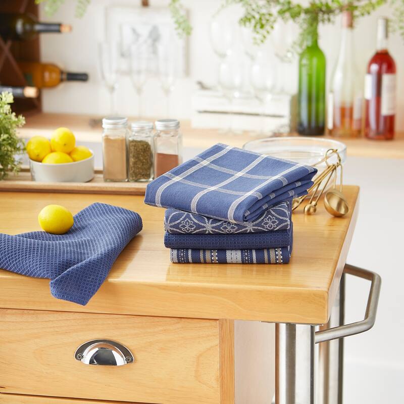 DII Assorted Kitchen Dishtowel & Dishcloths (Set of 5)
