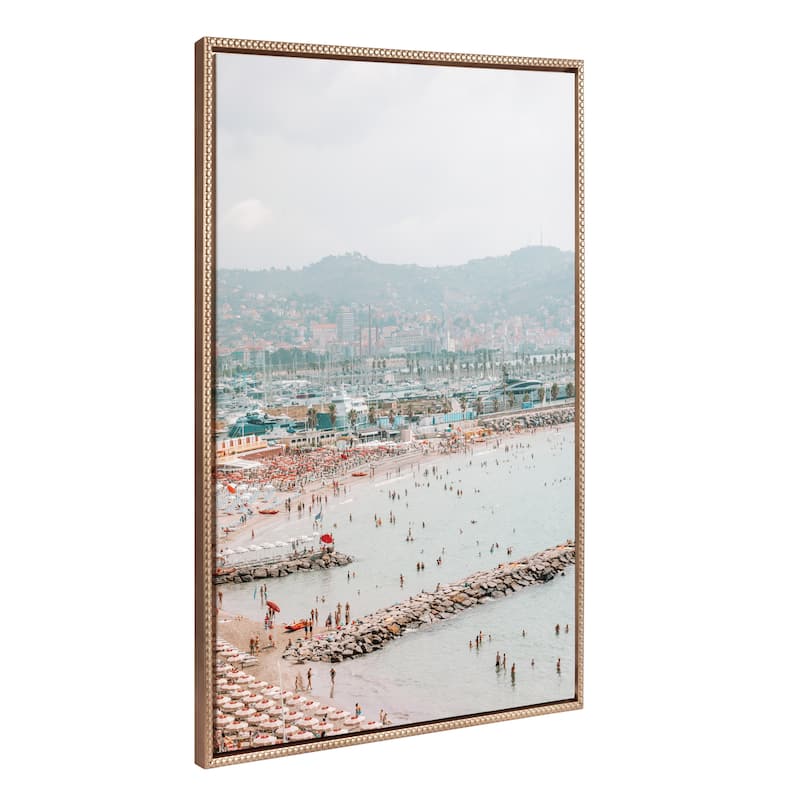 Kate and Laurel Sylvie Beaded Imperia Framed Canvas by Alicia Abla - 28x38