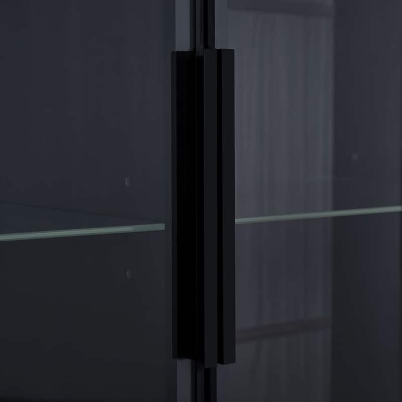 51.2'' Tall Lighted Display Cabinet with Tempered Glass Door