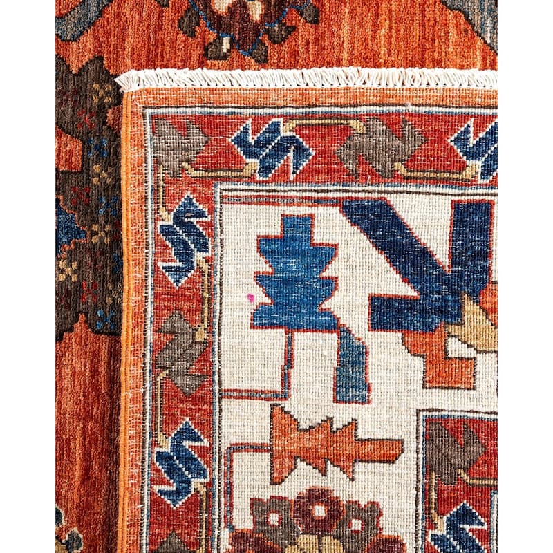 Serapi One-of-a-Kind Hand-Knotted Area Rug - Orange, 8' 2" x 10' 1" - 8' 2" x 10' 1"