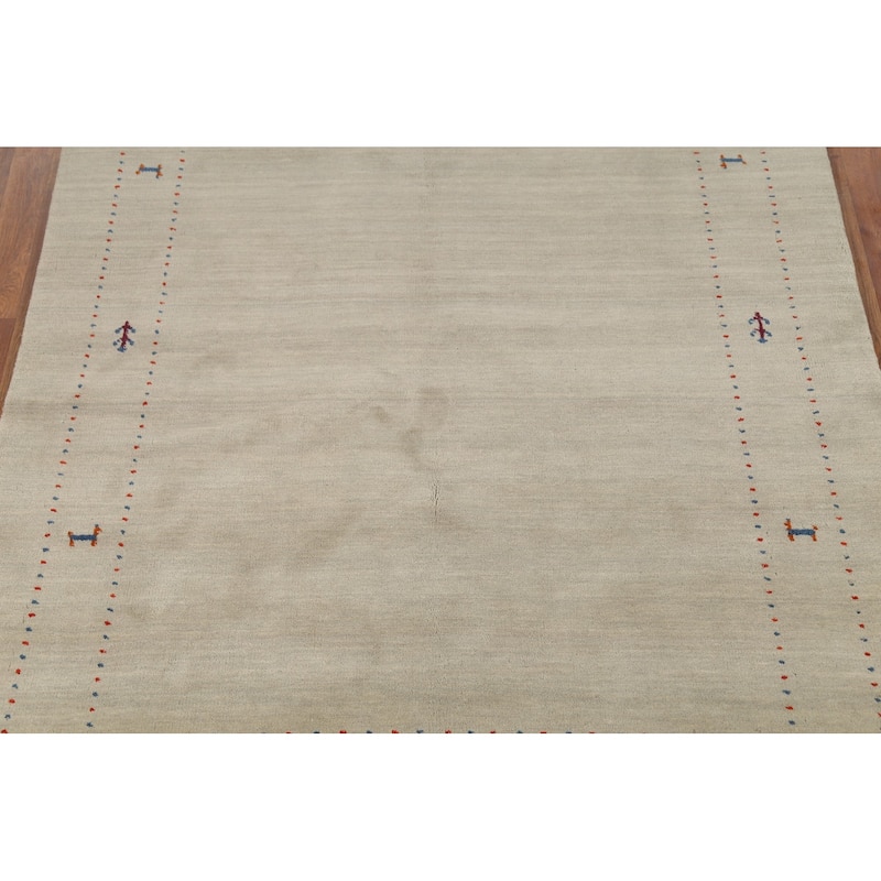 Tribal Gabbeh Oriental Area Rug Handmade Modern Wool Carpet - 5'4"x 7'5"