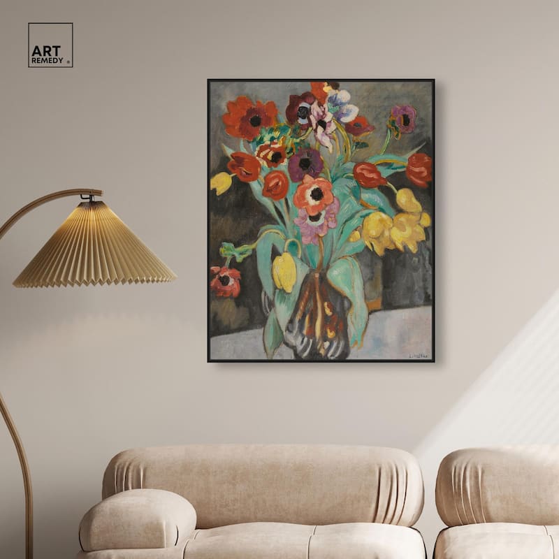Valtat Anemones Tulipes Canvas by Art Remedy