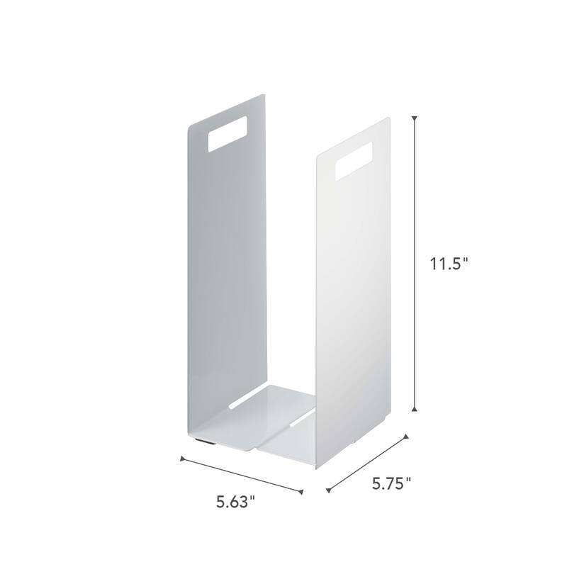Yamazaki Home Towel Storage Organizer, Steel - L 5.71 x W 5.71 x H 11.81 inches