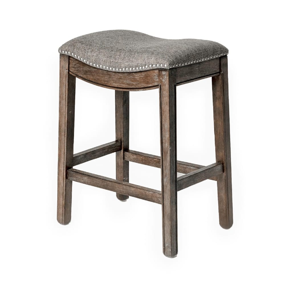 Maven Lane 26" Adrien Saddle Kitchen Counter Height Stool