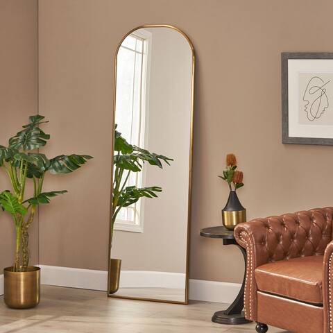 Revere Contemporary Rounded Rectangular Leaner Mirror by Christopher Knight Home - 24.00" W x 1.00" D x 72.00" H