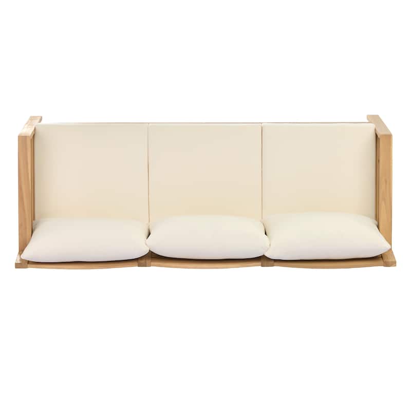 Christopher Knight Home - Outdoor 5-Piece Wooden Patio Conversation Set with Cushions and Coffee Table