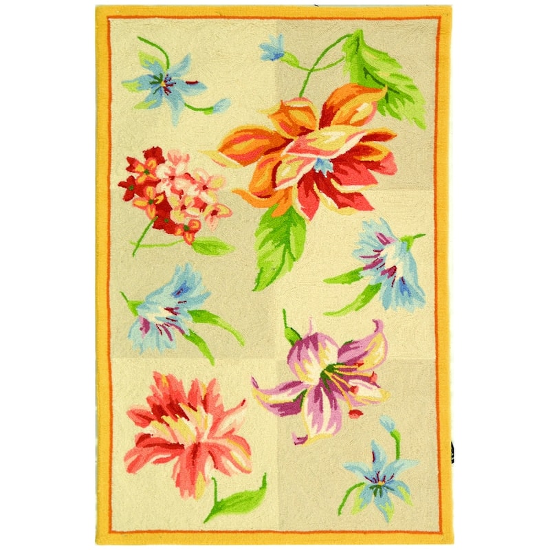 SAFAVIEH Handmade Chelsea Sprig French Country Wool Rug