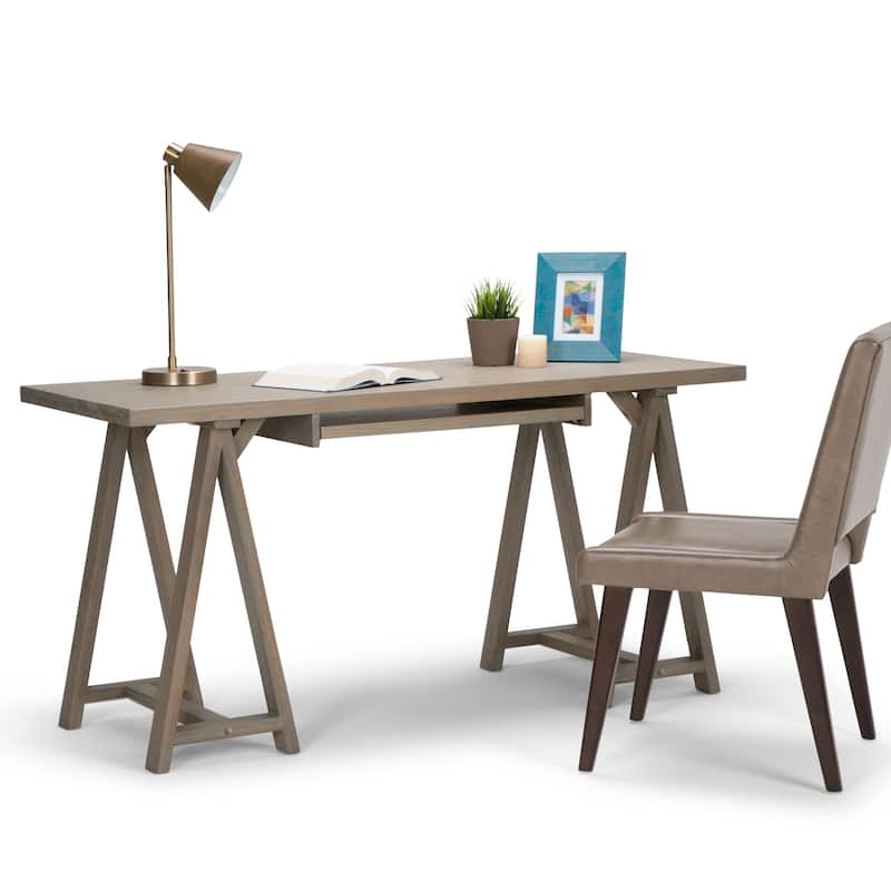 WYNDENHALL Hawkins SOLID WOOD Modern Industrial Writing Office Desk