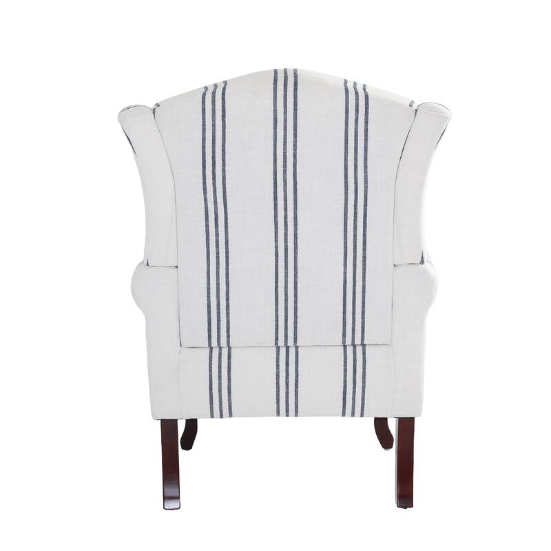 2 Set Traditional Rolled Arm Wing Back Accent Chair