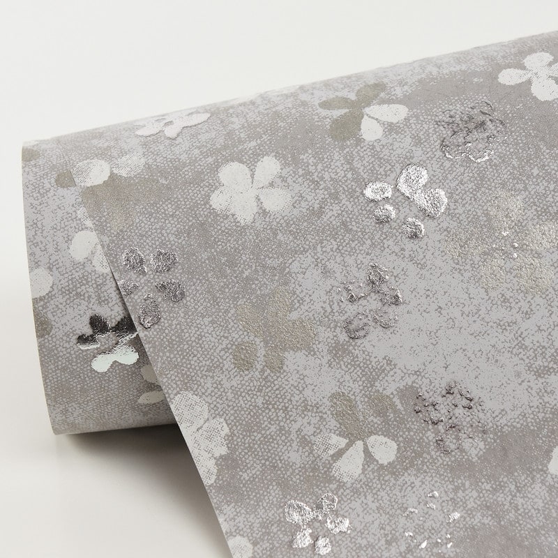 Brewster Cosima Grey Miniature Floral Wallpaper - 27in x 324in x 0.025in