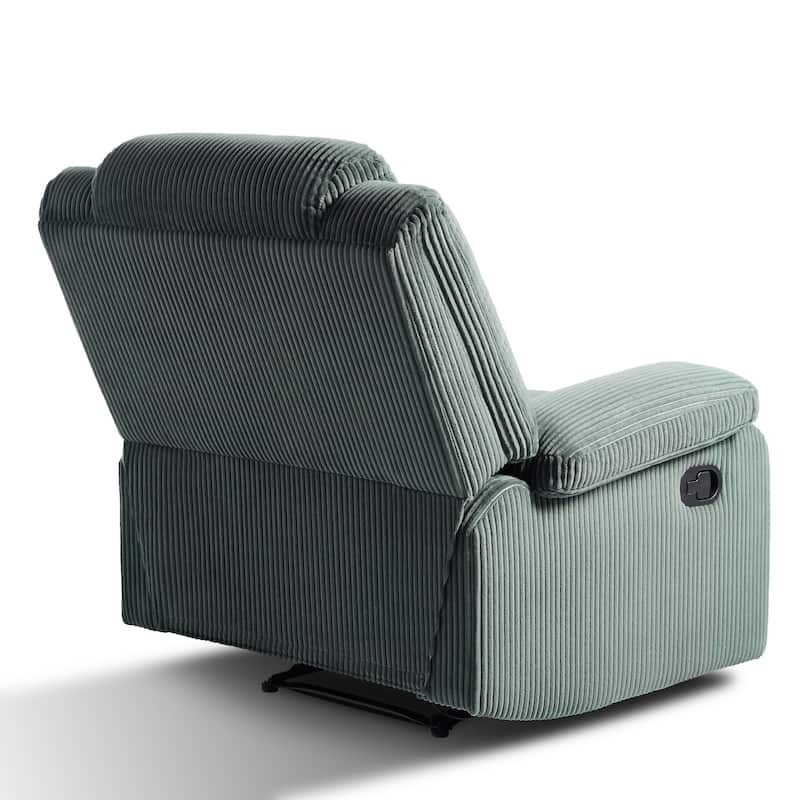 Corduroy Manual Recliner Chair with Footrest