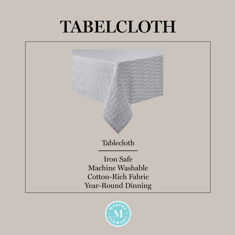 Martha Stewart Honeycomb Modern Farmhouse Tablecloth
