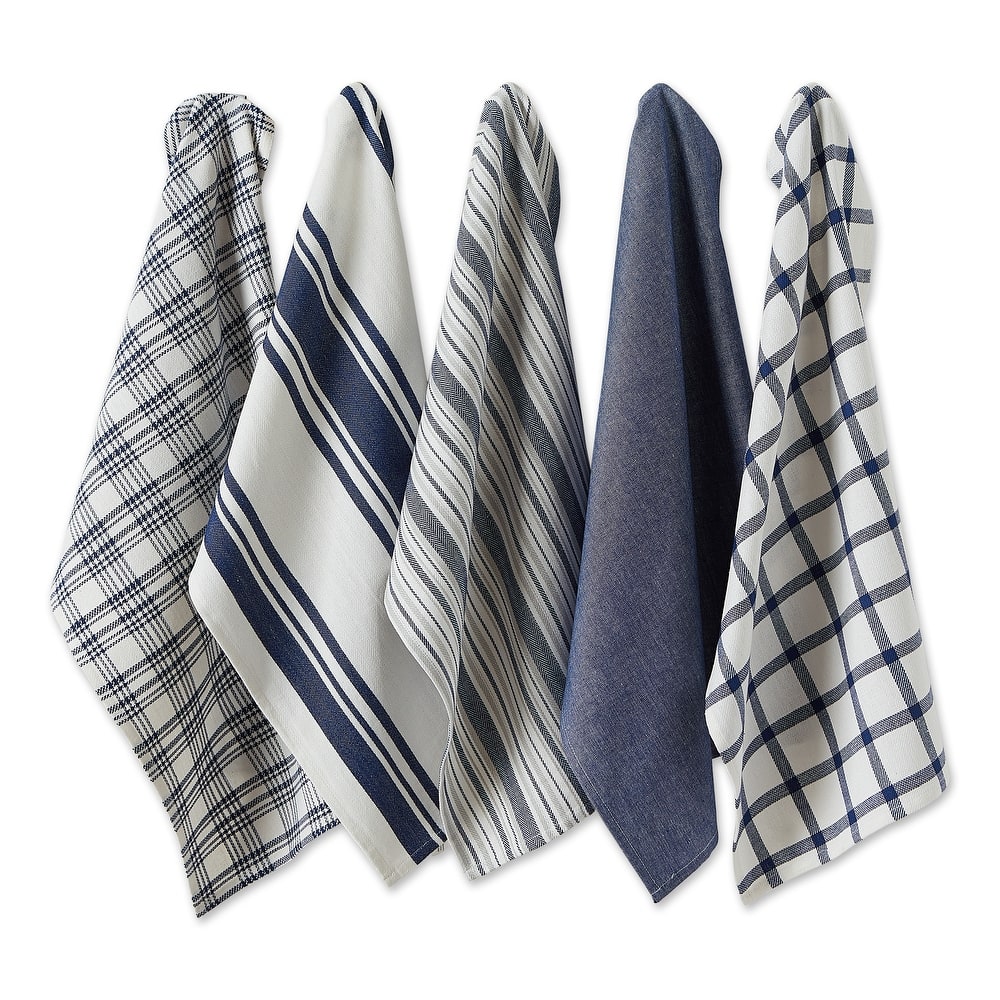 DII Assorted Woven Dishtowels (Set of 5)