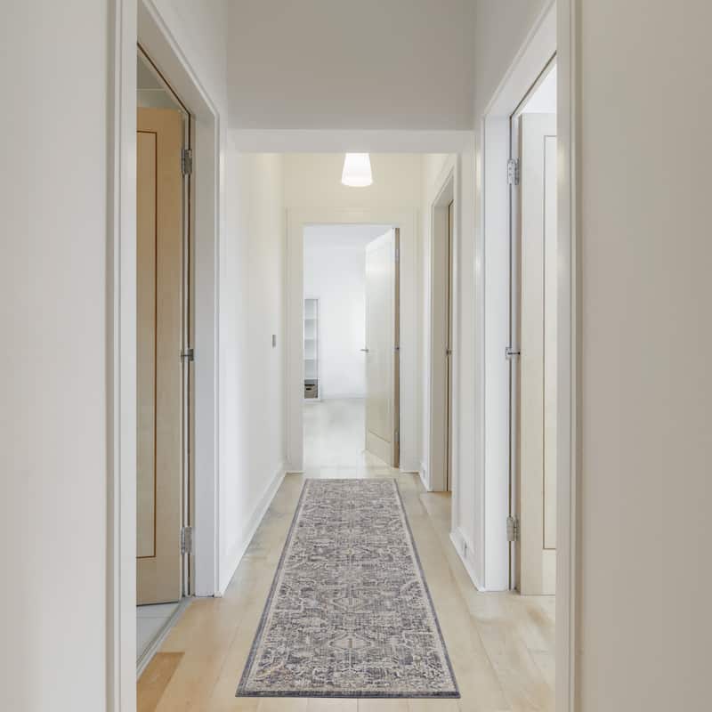 Nourison Nyle Vintage Persian Boho Area Rug - 2' 3" x 12' - Navy Multicolor - Runner