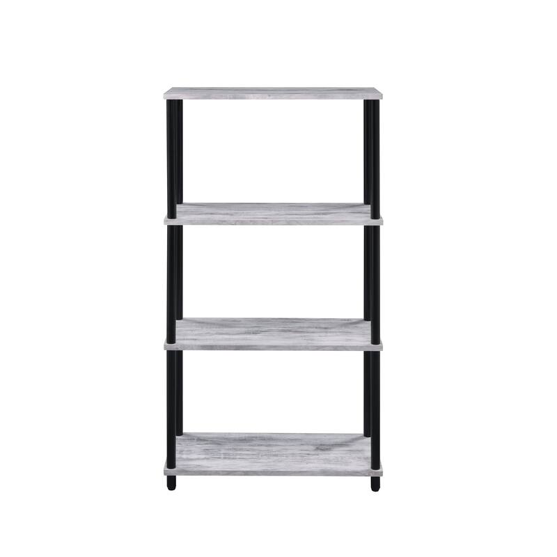 Antique White and Black Finish Bookshelf