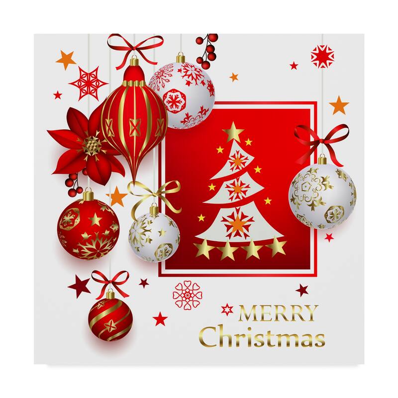 Maria Rytova 'Christmas Bright Composition' Canvas Art