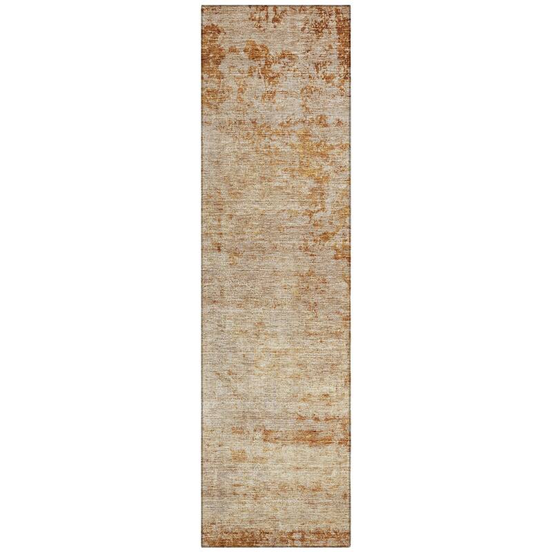 Machine Washable Indoor/ Outdoor Abstract Ombre Chantille Rug