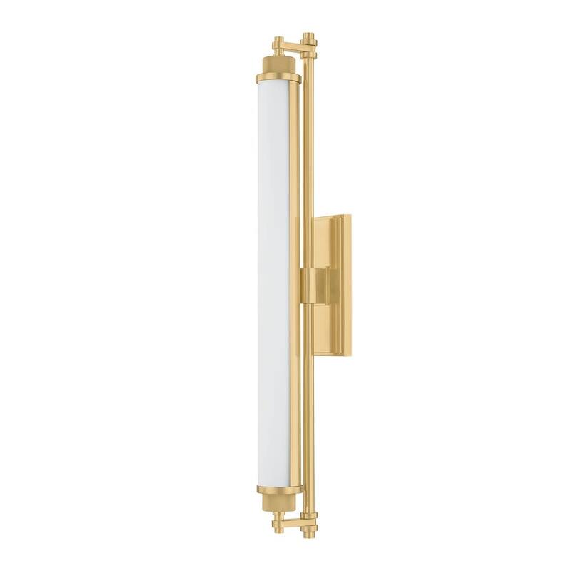 Hudson Valley Lighting 4728 Plandome 28" Tall LED Bath Bar with Opal - Aged Brass