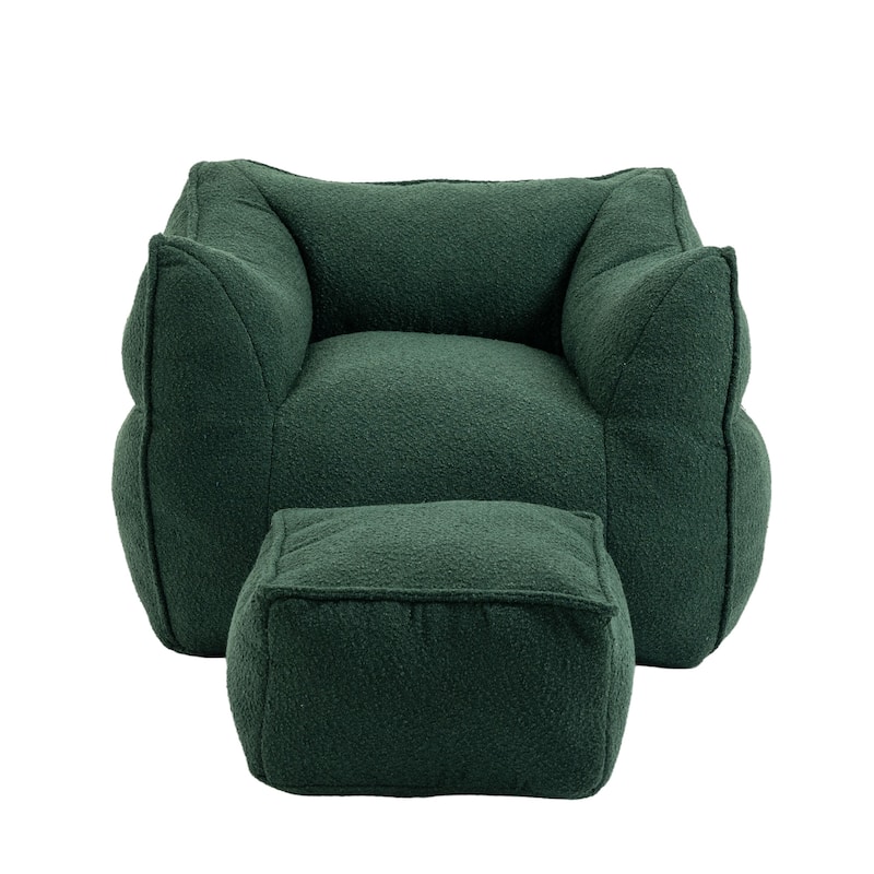 Adult and children's bean bag sofa, indoor and outdoor - Emerald