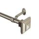 preview thumbnail 4 of 16, Elrene Florence Window Curtain Rod and Stacked Squares Shaped Finial 28" to 48" - Antique Pewter