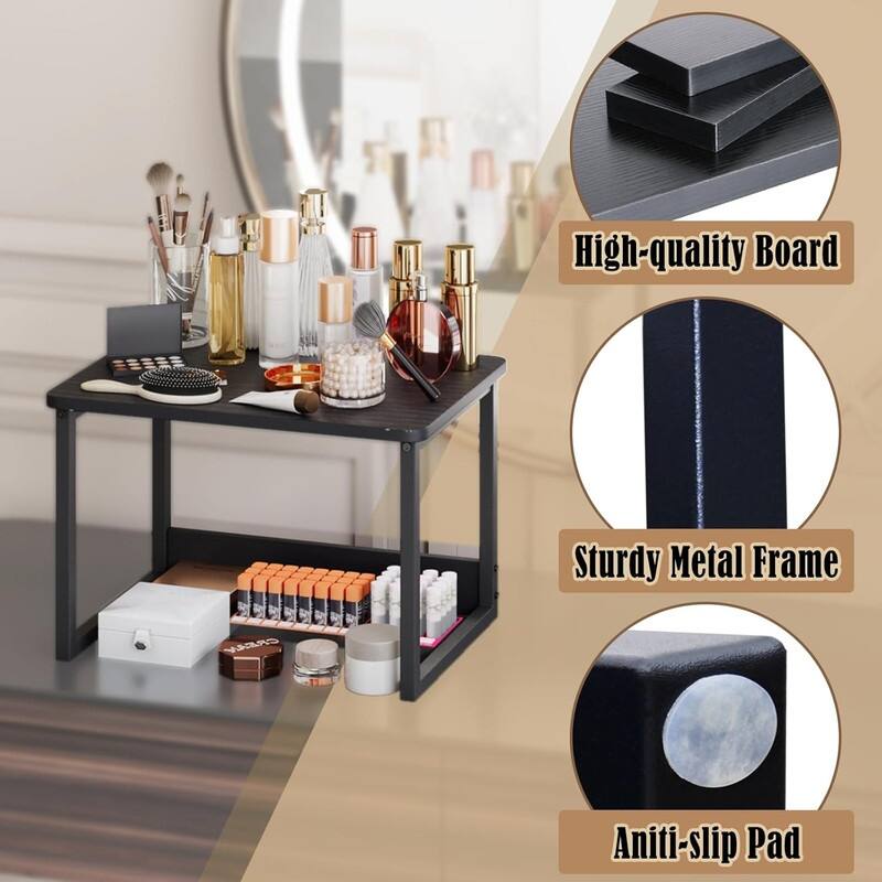 Kitchen Countertop Organizer Cabinet Shelf - 12.4"D x 17"W x 12"H