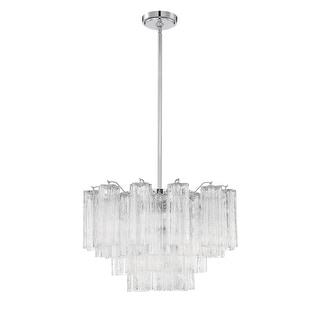 Addis 9 Light Polished Chrome Chandelier - 22"W x 14.25"H x 22"D