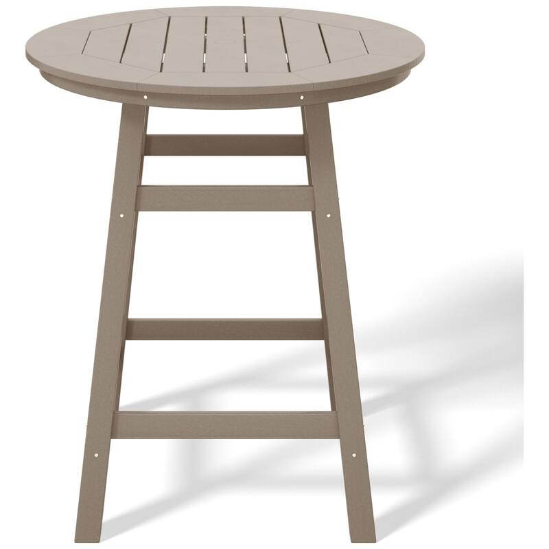 Polytrends Laguna Hdpe All Weather Outdoor Patio 35" Round Counter Table