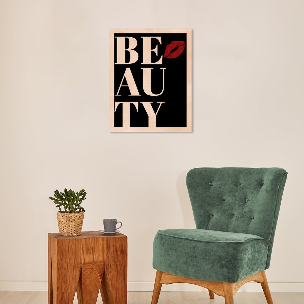 Wynwood Studio Fashion and Glam Beauty Kiss Pink and Light Pink Modern & Contemporary Wall Art Canvas Print