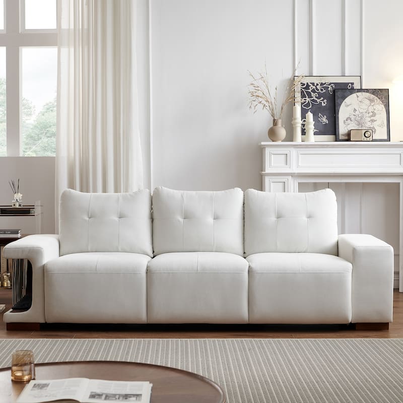 Modern Deep Seat Sofa Fabric Couch, 3 Seater Sofa for Living Room