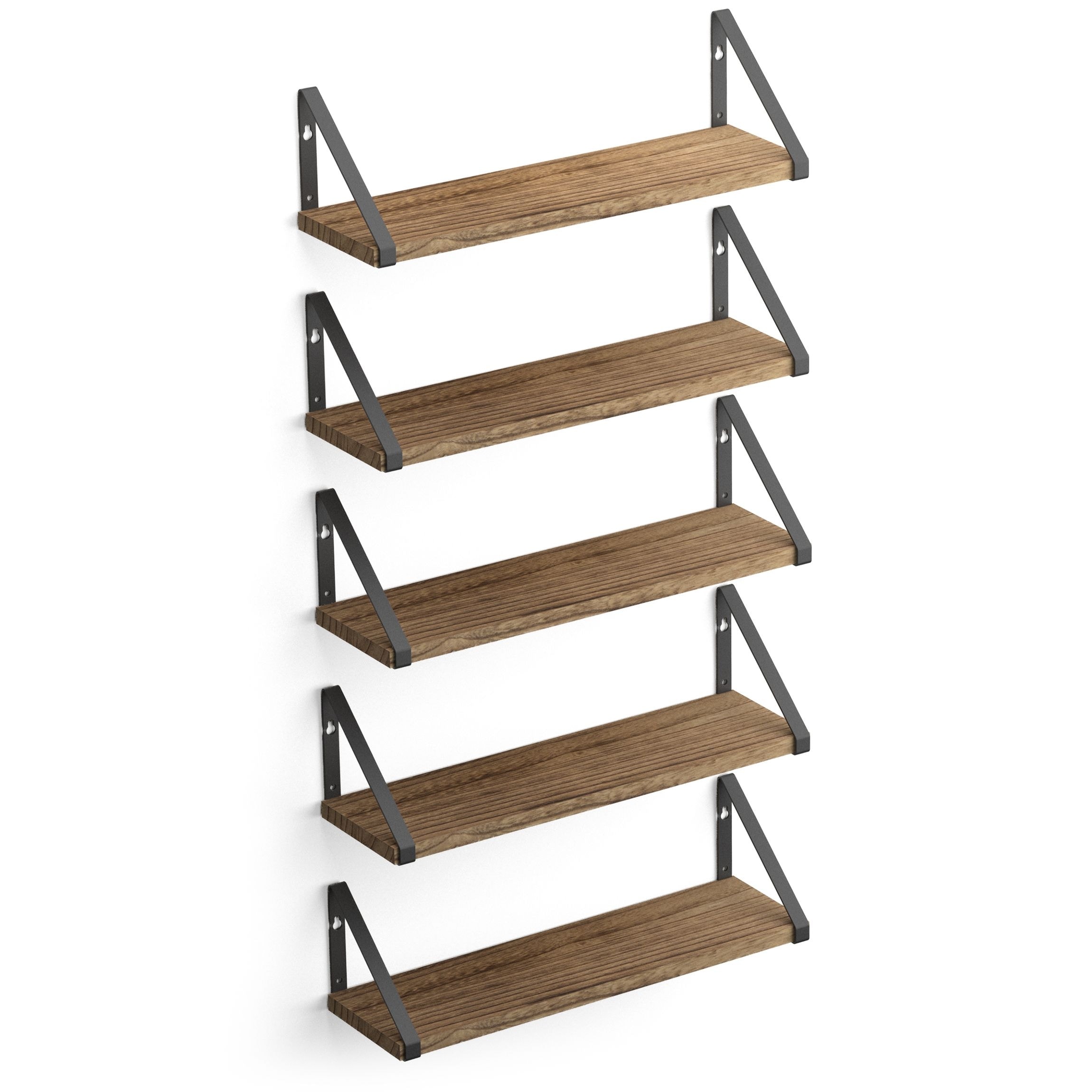 Wallniture Ponza 17"x4.5" Wood Shelves for Farmhouse Decor, Wall Bookshelves, Decorative Shelf, Custom Finish and Piece Options