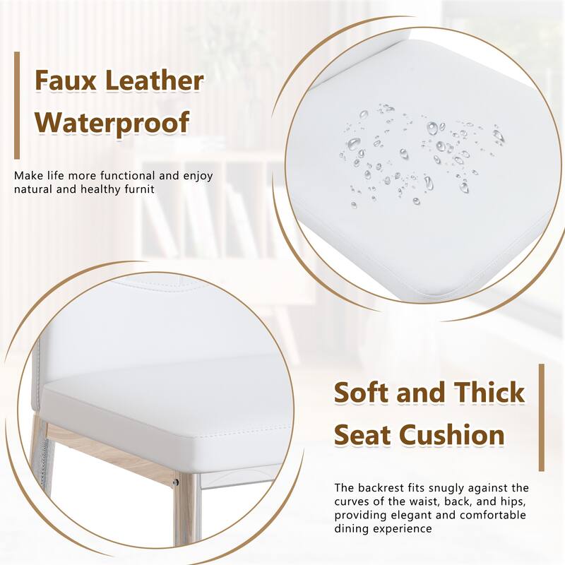 Dining Chair Reception Chair Accent Chair Set of 6 Office Chair White Silver Kitchen Chair Meeting Room Chair