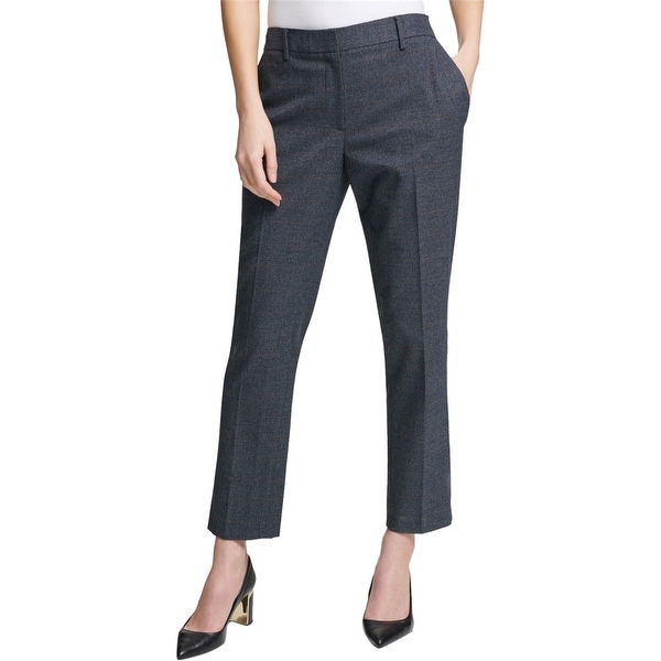 DKNY Womens Plaid Casual Trouser Pants, Blue, 12. Opens flyout.