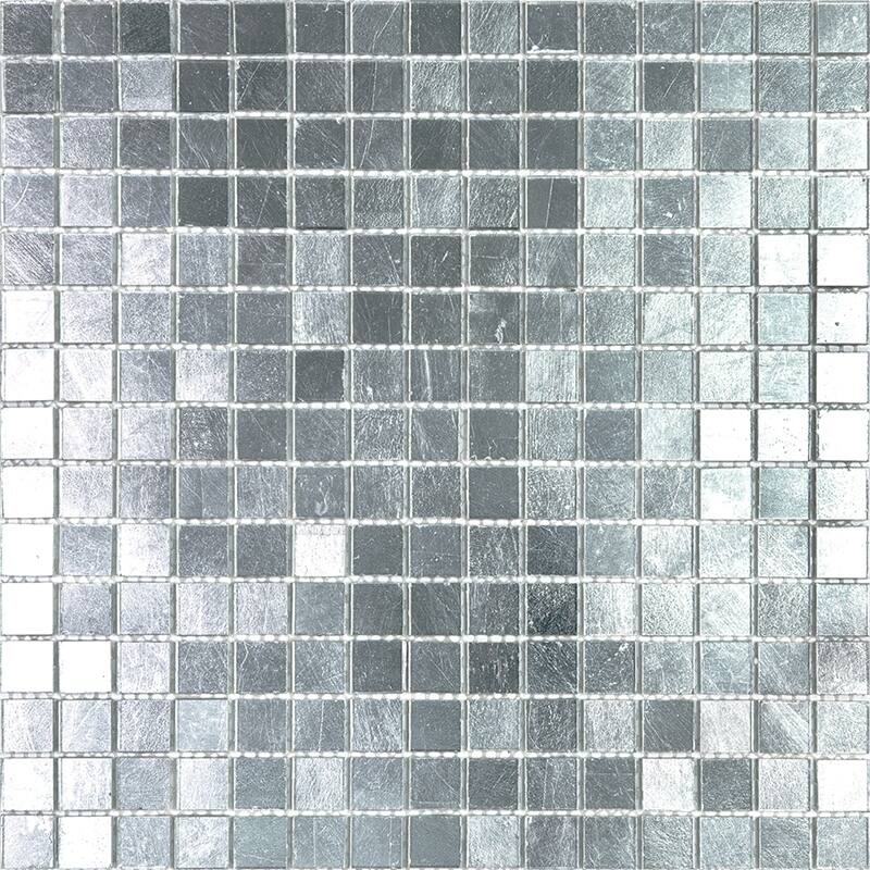 Apollo tile 12" x 12" Altin Glossy Silver Glass Tile (20 sq ft/case) - 20 Pack