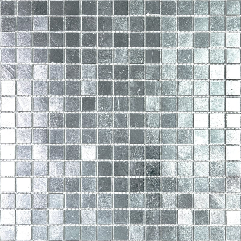 Apollo tile 12" x 12" Altin Glossy Silver Glass Tile (20 sq ft/case) - 20 Pack