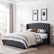 preview thumbnail 9 of 44, Costello Upholstered Tufted Fabric Queen Bed Set by Christopher Knight Home