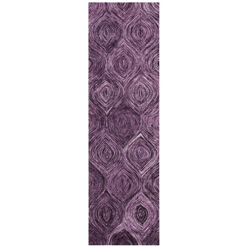 SAFAVIEH Handmade Ikat Lilija Wool Rug - 2'3" x 8' Runner - Purple